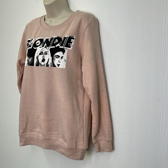 Blondie - Blondie Band Graphic Light Pink Long Sleeve Sweatshirt Size Small - Picture 5 of 10